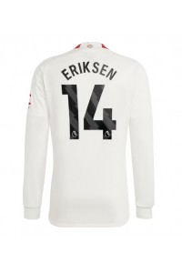 Manchester United Christian Eriksen #14 Jalkapallovaatteet Kolmaspaita 2023-24 Pitkähihainen